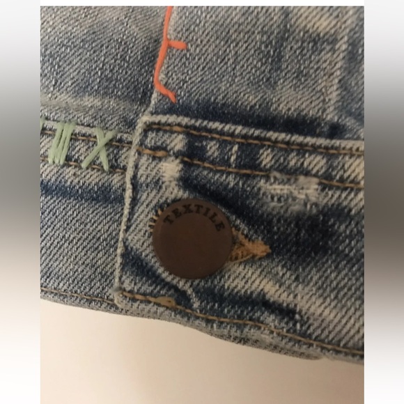 Elizabeth and James SID Distressed Stretch-Denim Jacket ASO Selena Gomez Size M - Picture 12 of 12